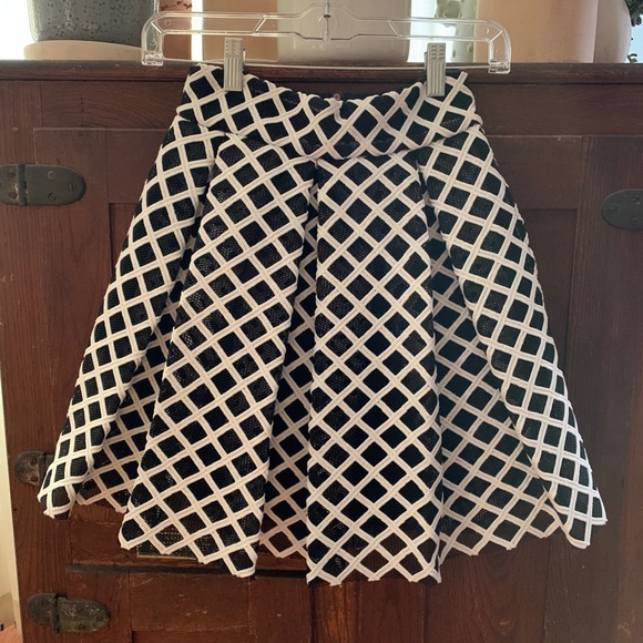 black and white jungle skirt